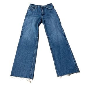 Full length wide leg Zara jeans